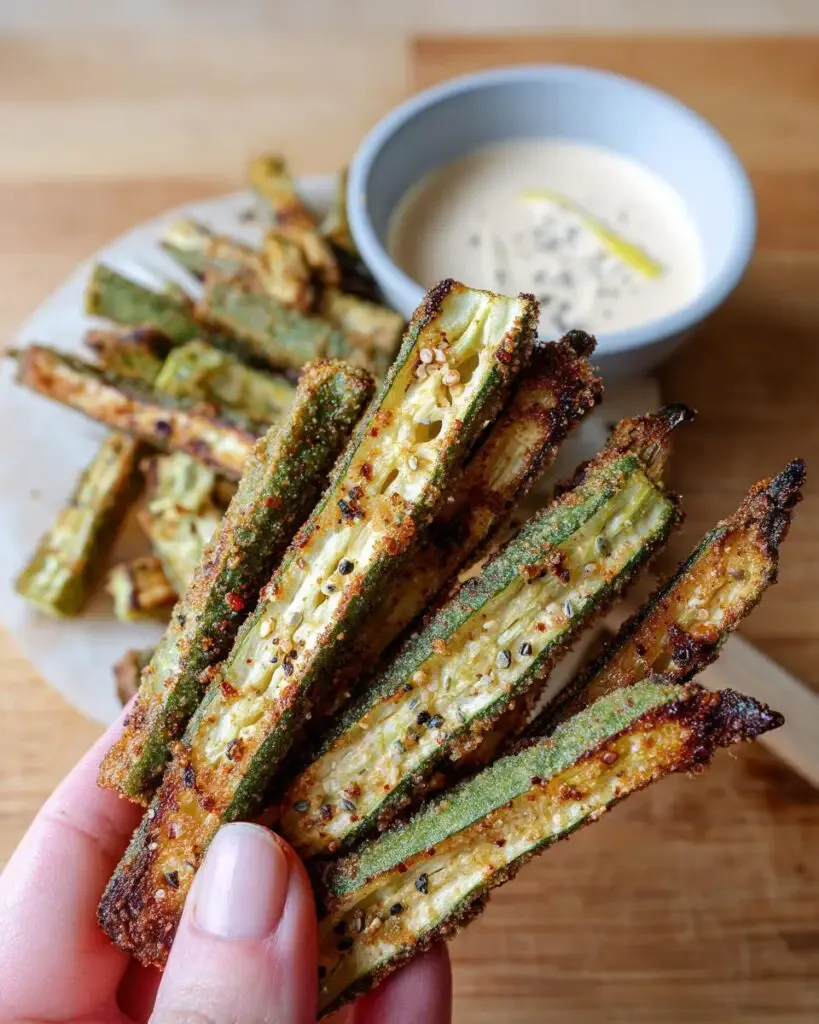 baking okra on wire rack