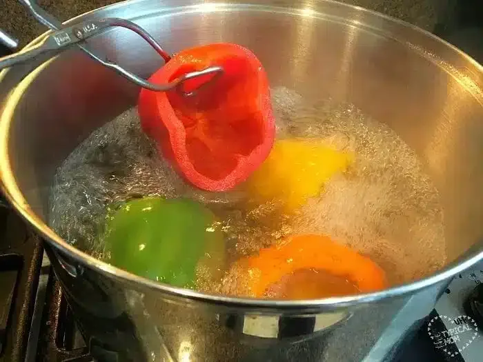 blanching peppers for freezing