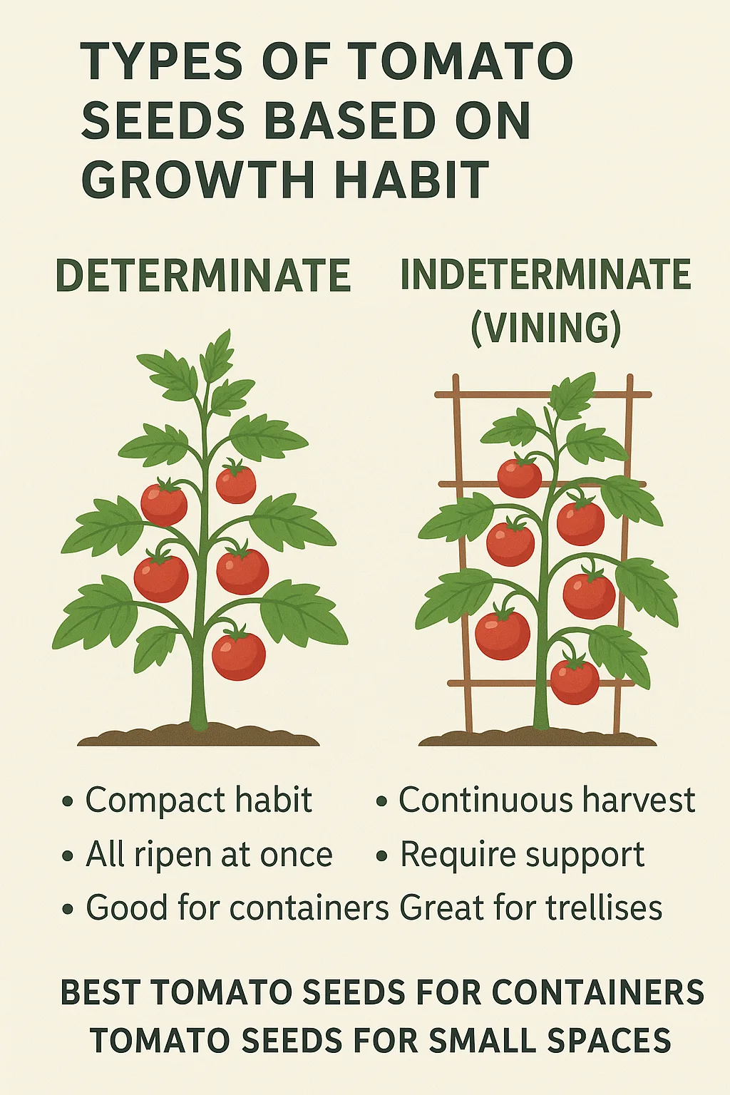 determinate vs indeterminate tomato varieties