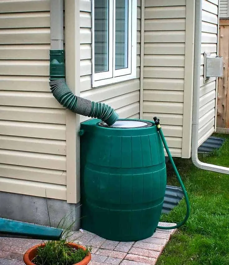 downspout diverter attachment close-up