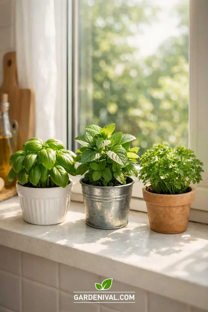 growing herbs