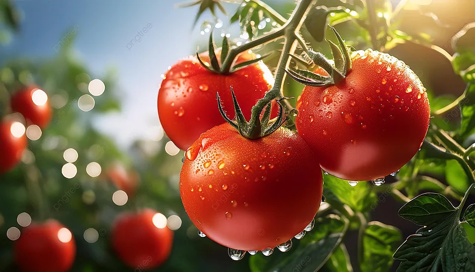 harvesting tomatoes
