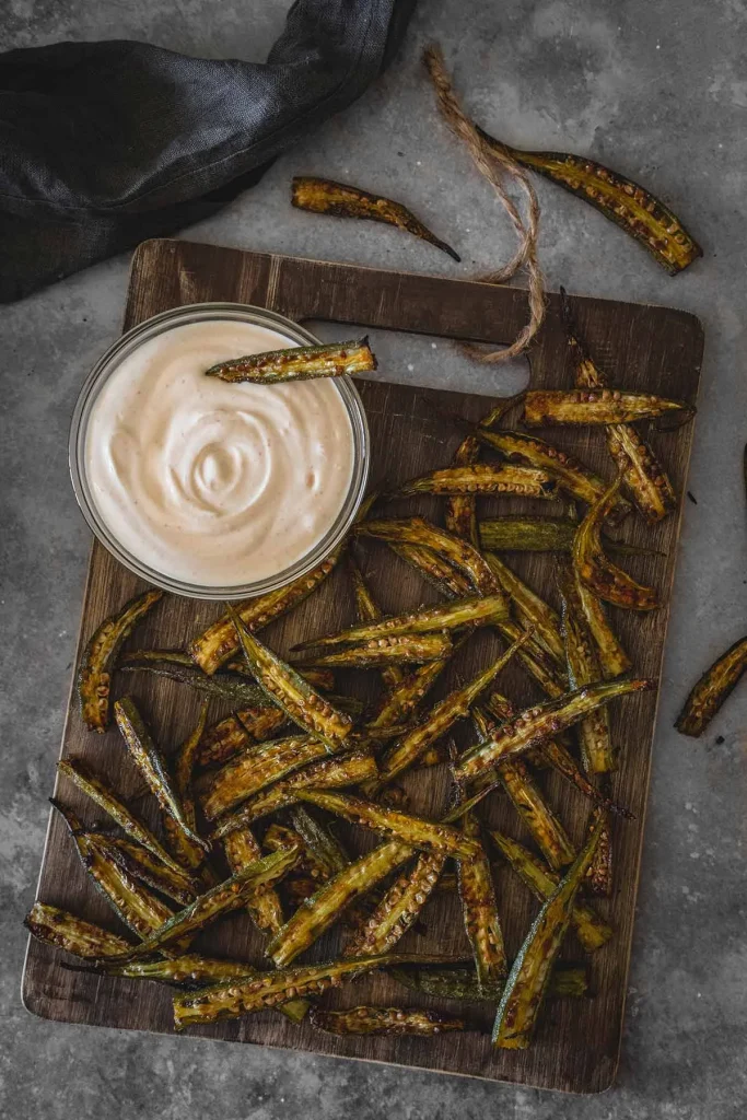 healthy baked okra fries