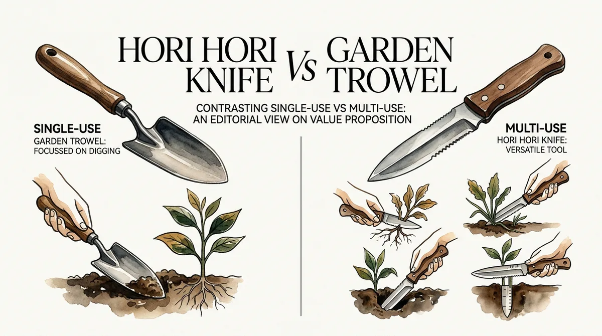 hori hori knife vs hand trowel