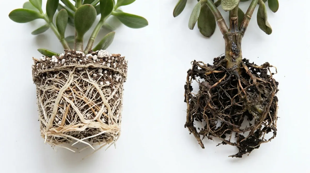 overwatering jade plant root rot