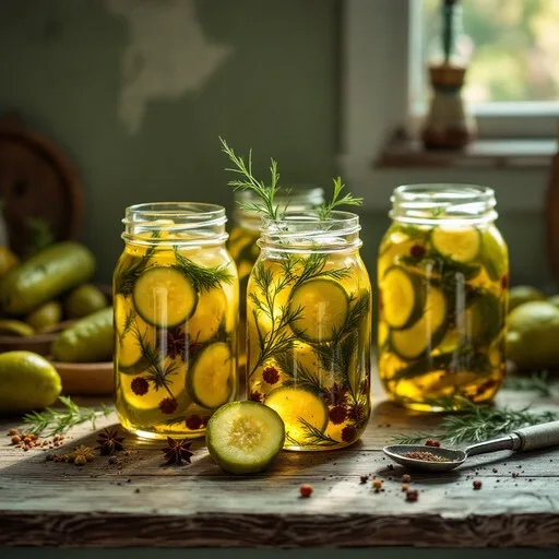packing cucumbers into jars