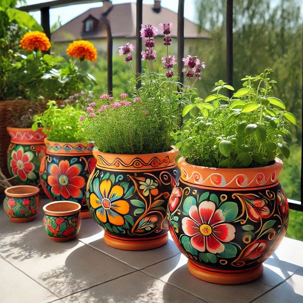 painting terracotta pots