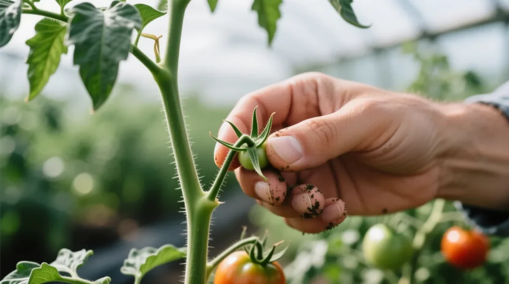 pruning tomatoes