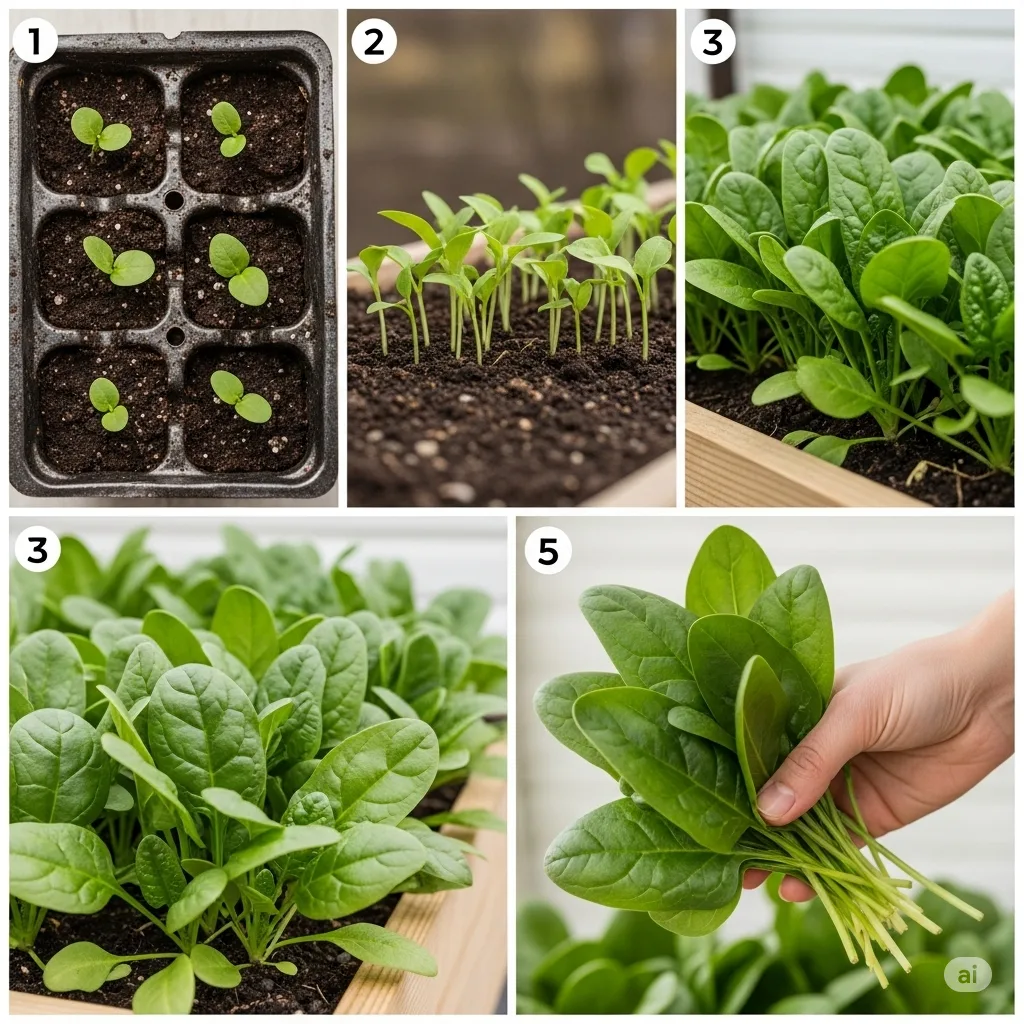 succession planting spinach