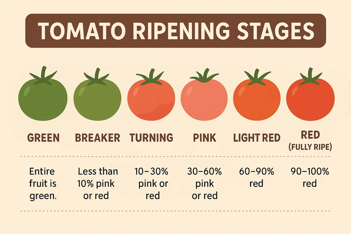 tomato ripening stages