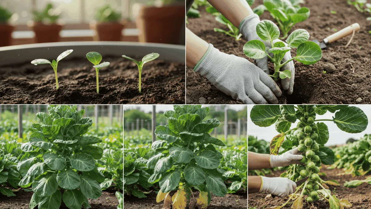 transplanting brussels sprouts seedlings
