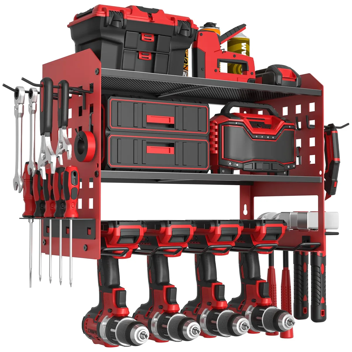 wall-mounted tool organizer
